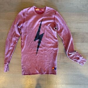 aviator nations women’s thermal bolt shirt